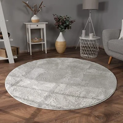 Image of Paco Home Area Rug Living Room Shaggy Large Bedroom Deep Pile Machine Washable Soft Fluffy Grey, Size:160x230 cm