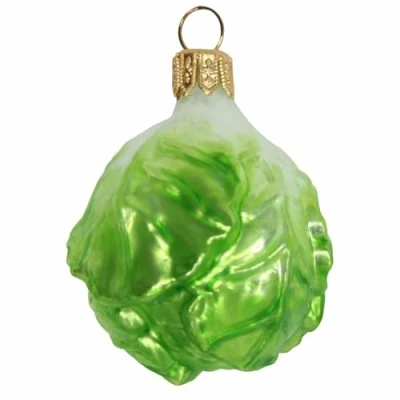 Image of Gisela Graham : Glass Brussel Sprout Decoration