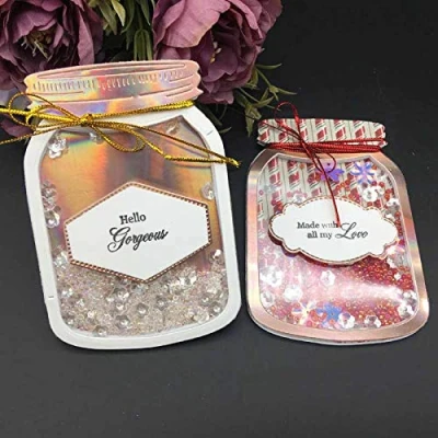 Image of Candy Jar Metal Cutting Dies, YunTrip Wish Bottle Dies Stencils for DIY Scrapbooking Photo Album Decorative Paper Craft Card Making Supplies