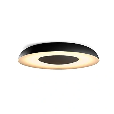Image of Philips Hue White Ambiance Still Smart Ceiling Light [Black] with Bluetooth, Works Alexa, Google Assistant and Apple Homekit