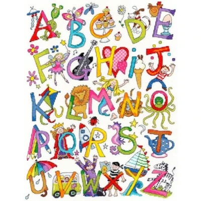 Image of Bothy Threads XJR8 Alphabet Fun Cross Stitch Kit