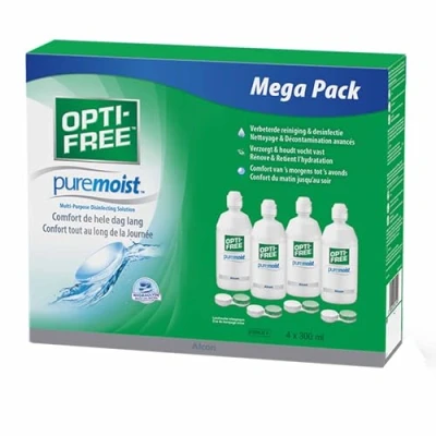 Image of Alcon OptiFree PureMoist Systempack 4 x 300 ml