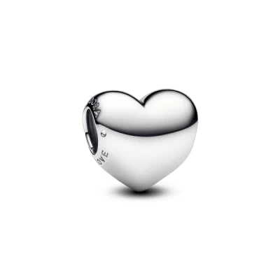 Image of Pandora Moments Be Love Gravierbares Herz Charm aus Sterling Silber,Kompatibel mit Armbänder,793439C00, Silver