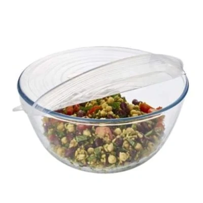 Image of Lakeland Clear Reusable Silicone Stretch Lids (Pack of 6 assorted sizes)