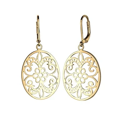 Image of Elli Earrings Ladies Ornament Floral in 925 Sterling Silver