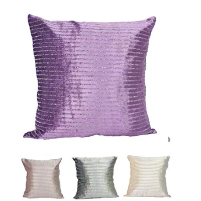 Image of HomeHarmony® Velvet Lurex Square Pillow Case Cushion Cover 45cm x (Plum)