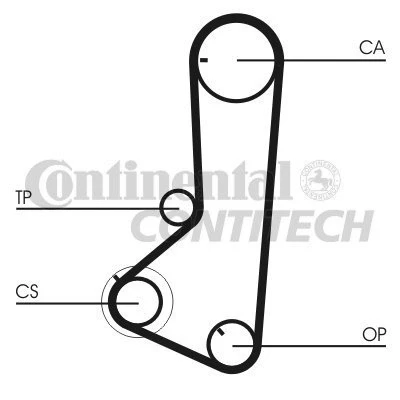 Image of CT836K1 Timing belt kit CONTITECH 124 MITSUBISHI: L200 III Pickup