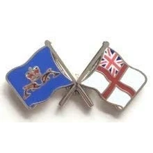 Image of Royal Navy White Ensign and Submariners MOD Approved Enamel Lapel Pin Badge