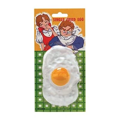 Image of Bristol Novelty IF012 Fried Egg, White/Yellow, One Size