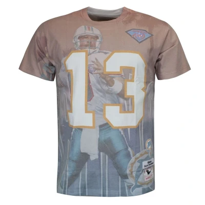 Image of Mitchell &amp; Ness City Pride Dan Marino Mens T Shirt Multicolour Cotton Size Medium