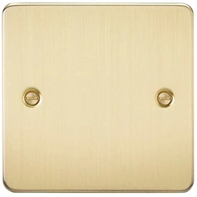 Image of KnightsBridge Flat plate 1G blanking brushed brass