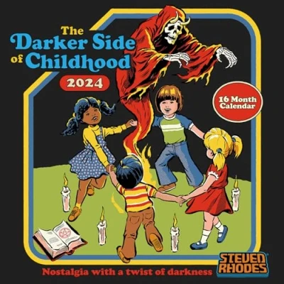 Image of Steven Rhodes Calendar 2024 (Darker Side of Childhood Design) Month to a View Planner 30cm x Official Merchandise