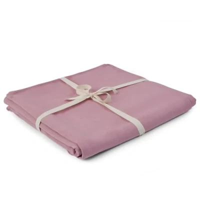 Image of Yoga Studio Organic Cotton Blanket 142 x 205cm Meditation Blanket, GOTS Certified, Compact, Easy To Carry. Essentials (Dusty Pink)