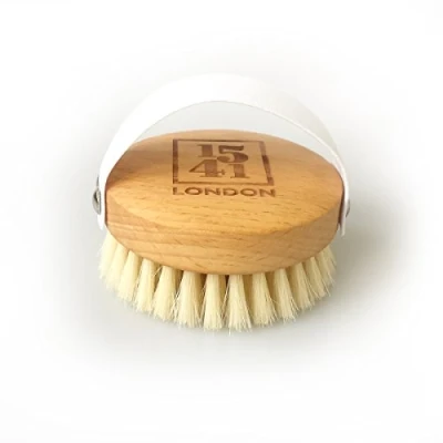 Image of 1541 London Exfoliating Body Massager BRUSH with Medium Strength Natural Bristles DRY SKIN/BATH SHOWER