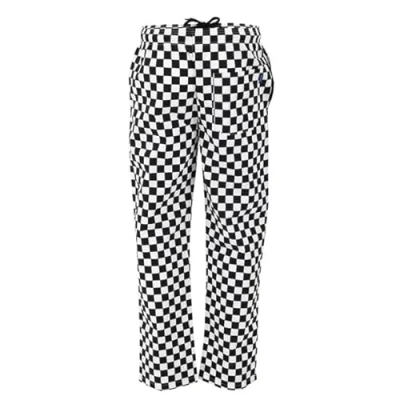 Image of Whites Vegas Big Check Trousers Black &amp; White Polycotton Size L