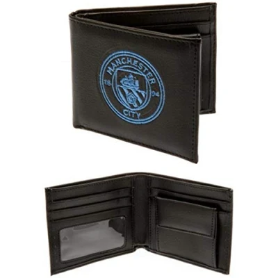 Image of Manchester City Crest Embroidered PU Leather Wallet