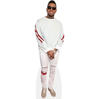 Image of Chris Brown (White Outfit) Mini Size Cutout