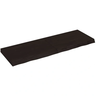Image of vidaXL Table Top Dark Brown 120x40x(2 6) cm Treated Solid Wood Oak