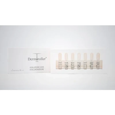 Image of Dermaroller Hyaluronic Acid Ampoules Serum for Face Anti Ageing Regeneration of Collagen High Dose Intesive Moisture and Radiant Skin 7 x 1.5 ml