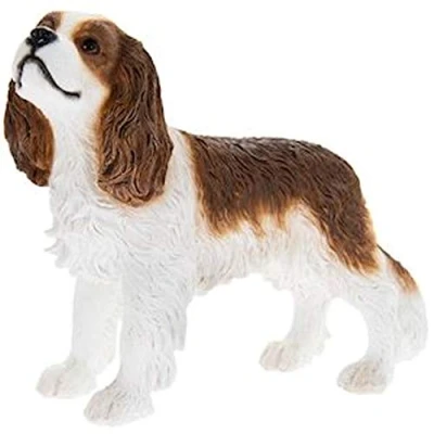 Image of The Leonardo Collection Dog Studies CAVALIER KING CHARLES Blenheim Brown Tan &amp; White, Resin, H10cm