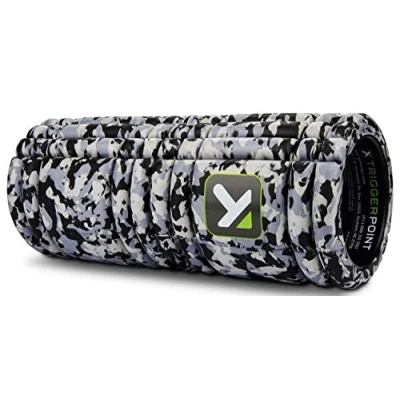 Image of TriggerPoint Grid Foam Roller Multi Density Exterior, Rigid Core Trusted by Therapists and Athletes Standard Density, Includes Online Instructional Videos, 33cm, Grey Camo