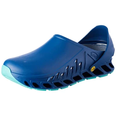 Image of Scholl Evoflex Professional Sanitary Clogs for Men or Women, Ultra Light and Comfortable, with Adjustable Strap, Non slip Sole, Removable Memory Insole Antibacterial Lining