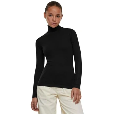 Image of Urban Classics Turtleneck Jumper, Women&#039;s, Size: 4XL, Black