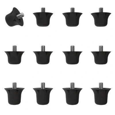 Image of 55 Sport Classic Nylon SG Replacement Football Studs 12 Pack (13/16mm) Black