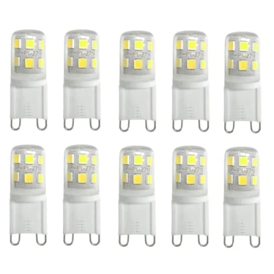 Image of Jitouhu G9 LED Bulbs Cool White, 3W, 300LM, 6000K, Equivalent to 30W Halogen, Not Dimmable for Lighting Decor, Chandelier, Pack of 10