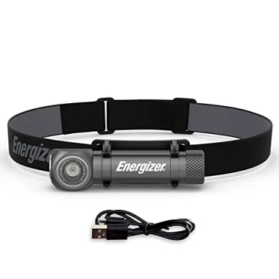 Image of Energizer LED Headlamp Rechargeable X1000, Ultra Bright IPX4 Water Resistant Head Light, 1000 Lumen Turbo Mode, for Outdoors, Power Outage Emergency, (USB Cable Included)