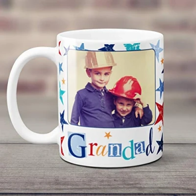 Image of Premium Personalised Mug for Grandad Great Gift Fathers Day Christmas or Birthday Perfect Present Cup Best Add Your Own Photo and Message