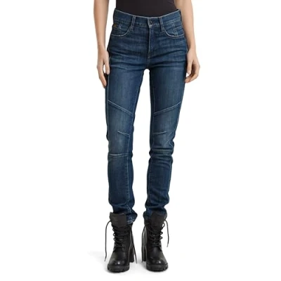 Image of G STAR Women&#039;s Ace 2.0 Biker Slim Straight Jeans, Blue (Worn in Blizzard D25285 d761 g799), 25W x 30L