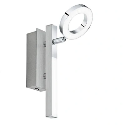 Image of EGLO Cardillo LED Wall Light, Spotlight Made of Aluminium, Metal and Plastic, Living Room Lamp in Chrome, Hallway Warm White