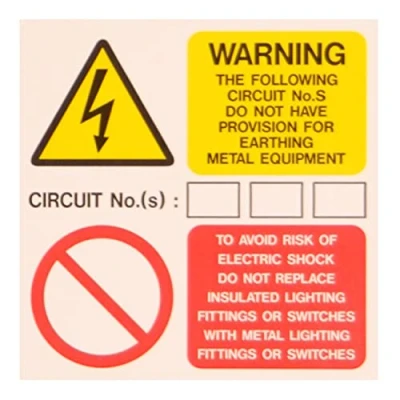Image of Warning Signs Earth PROVISIONS Labels S/A Vinyl Pack of 10