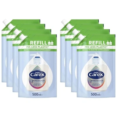 Image of Carex Moisture Plus Handwash Refill, 500 ml, Pack of 8