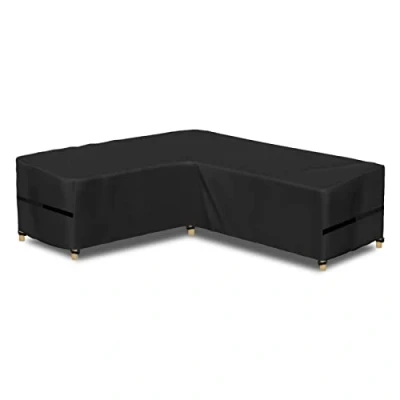Image of AWNIC garden l shaped sofa cover, rattan corner furniture covers waterproof outdoor shape dining set uv resistant 215 x 71 cm