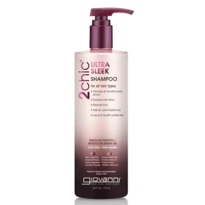 Image of Giovanni 2Chic Brazilian Keratin and Argan Oil Ultra Sleek Shampoo, 24 oz.