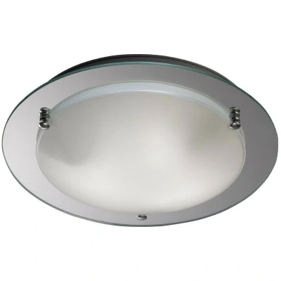 Image of Brooklyn Flush Ceiling, 400mm Round, 3 Light E27 Polished Chrome