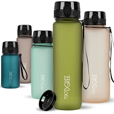 Image of 720DGREE Water Bottle 650ml “uberBottle“ softTouch +Sieve BPA Free Tritan, Leakproof, Reusable Drinking Sports for School, Fitness, Gym, Cycling, Travel, Office, Outdoor, Hiking