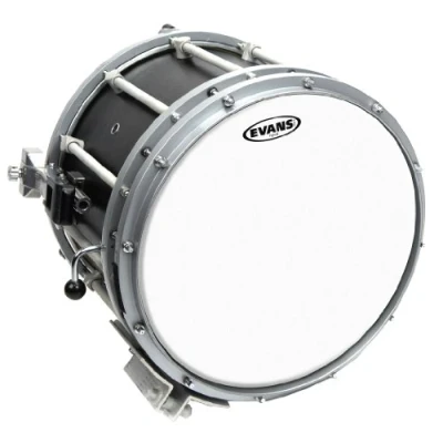 Image of Evans Hybrid White Marching Snare Drum Head, 13 Inch