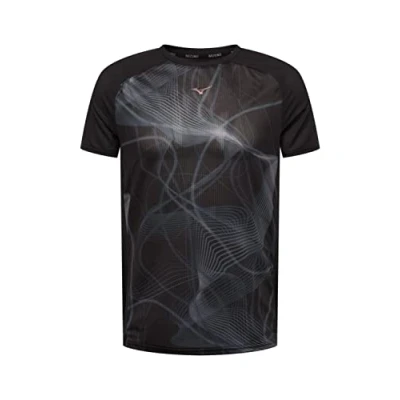Image of Mizuno Men&#039;s Aero Tee Running, Black, M