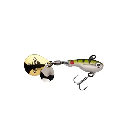 Image of Berkley Pulse Spintail, Jig Lure with Spinner Blade &amp; Fusion Treble Hook Long Casting Hard Bait for Perch, Trout, Pike, Unisex,Perch, 21g 75mm