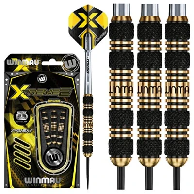 Image of WINMAU Xtreme2 21 gram Brass Darts with Prism Flights and Shafts (Stems)