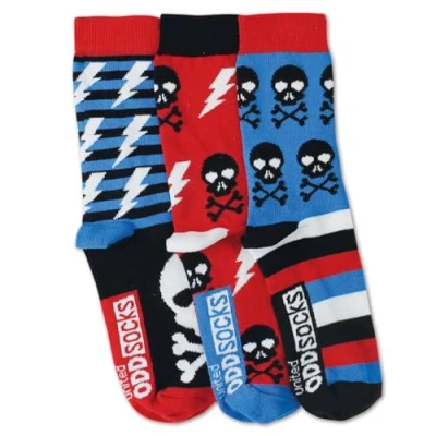 Image of United Oddsocks 3 For Boys UK 12 6 EUR 30.5 39 Skulls