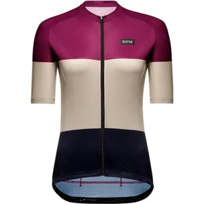 Image of GORE WEAR Breathable Women&#039;s Cycling Jersey, Spirit Stripes, Fast Moisture Wicking, Unique Design, Short Sleeve Jersey