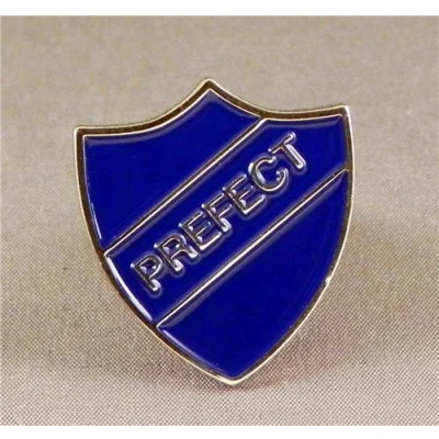 Image of Metal Enamel Pin Badge Brooch Prefect (BLUE)
