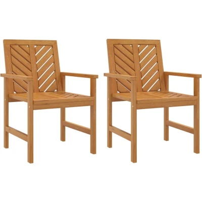 Image of vidaXL Garden Dining Chairs 2 pcs Solid Wood Acacia