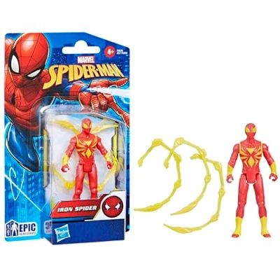 Image of Marvel Spider Man Epic Hero Series Iron 10 cm Action Figure, Red, Gold