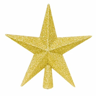 Image of Gold 20cm Shatterproof Tree Top Star Premier Christmas Decoration 200mm Topper 5764