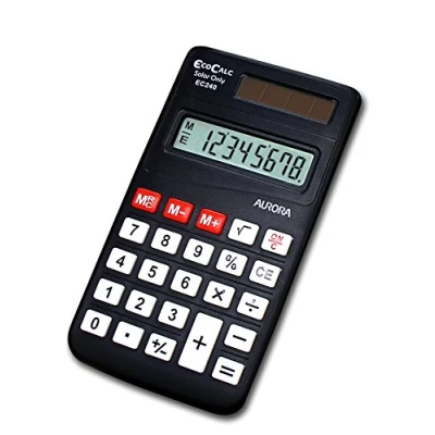 Image of Aurora EC240 calculator calculators (Pocket, Solar, Basic calculator, Black, Buttons, LCD)